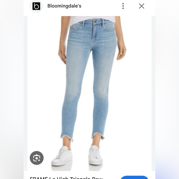 FRAME Le High skinny triangle raw edge jeans 27 - Picture 1 of 7